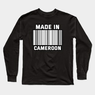 White Text Made in Cameroon Long Sleeve T-Shirt